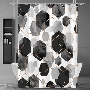 BAGOKIE Waterproof Bath Curtain Shower Curtain 72"W x 72"L (Pack of 1) - 1 of 4