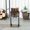 Outsunny Firewood Kindling Splitter Stand with Hand Guard, Wood Splitter, Carbon Steel Manual Wood Cracker, Log Wedge Cutter, Black - 3 of 4