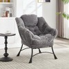 Kumasinova Lazy Sofa Chair with Ottoman, PP Cotton Accent Chair for Living Room, Ergonomic Lounge Armchair with Steel Frame & Soft Flannelette Cover - 4 of 4