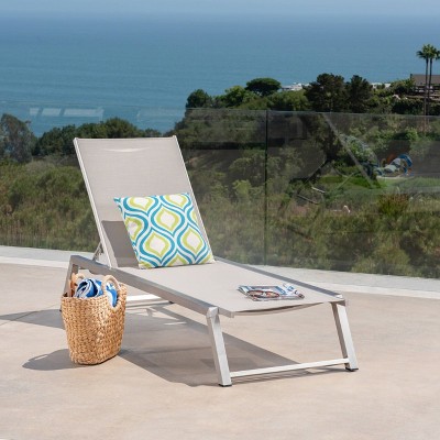 Myers Aluminum Chaise Lounge - Gray - Christopher Knight Home