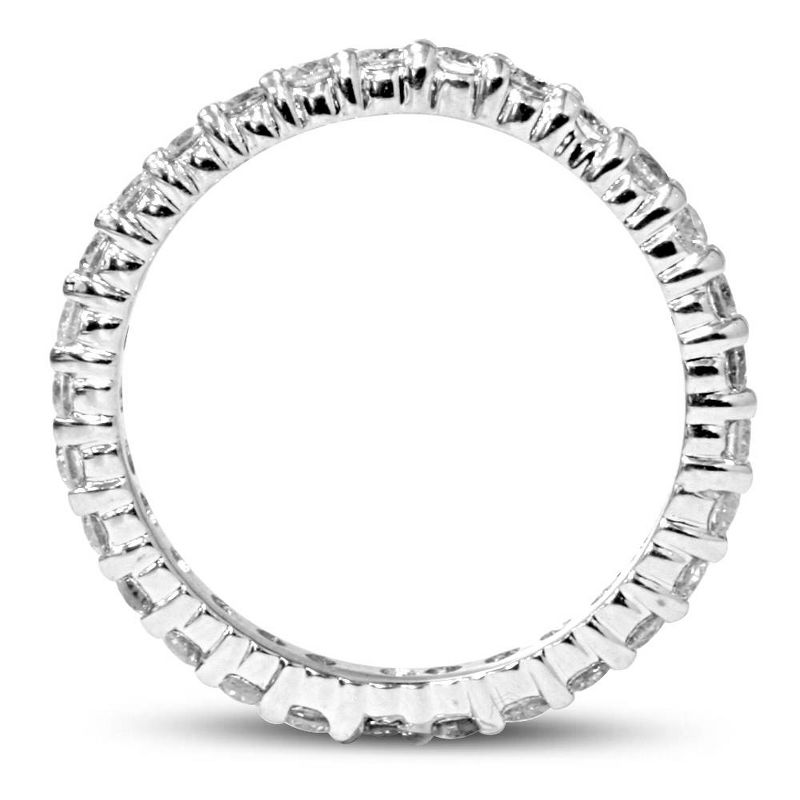 Pompeii3 1 1/2 Ct Diamond Eternity Ring Womens Stackable White Gold Band Lab Created - Size 7, 2 of 4