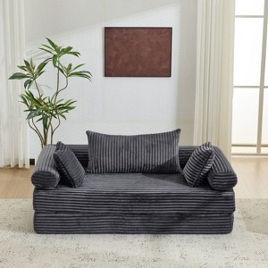 Karl Home |Modern King Size Convertible Sleeper Sofa Stackable Corduroy Sofa Bed - 1 of 4