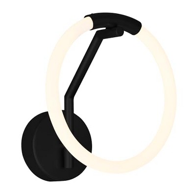 CWI Lighting Hoops 1 Light LED Wall Sconce With Black Finish