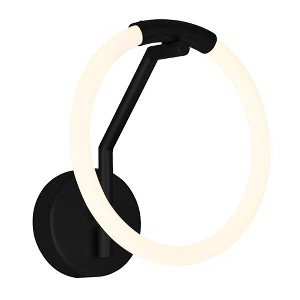CWI Lighting Hoops 1 Light LED Wall Sconce With Black Finish - 1 of 4
