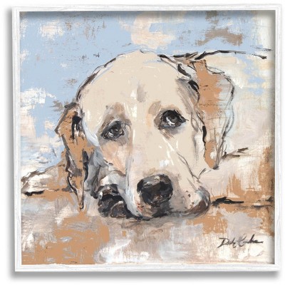 Stupell Industries Labrador Dog Abstract Brush Strokes Framed Giclee Art