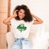 Simply Sage Market Women's Lucky Cursive Shamrock St. Patrick's Day Short Sleeve Graphic Tee - 2 of 3