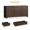 Wooden Dressers for Bedroom with 12 Drawers, Wide TV Stand Dresser for 65 Inch TV, Chest of Drawers - 2 of 4