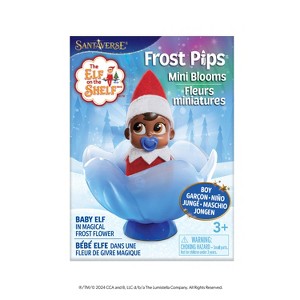 Elf on the Shelf Frost Pips Baby Elf Boy with Brown Eyes Flower Cradle and Swaddle Blanket - 1 of 4