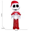 Gemmy Christmas Inflatable Jack Skellington in Red Suit with Spider Snowflake, 5.5 ft Tall, Multi - 3 of 4