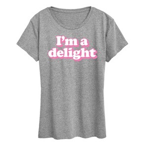 Women's - Instant Message - I'm A Delight Short Sleeve Graphic T-Shirt - 1 of 4