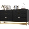 53.5" Large Dresser Organizer, 6 Drawer w/Metal Handle Legs,  6 Chest of Drawers, Dressers with Drawers for Closet, Hallway, Living Room, Entryway - 2 of 4