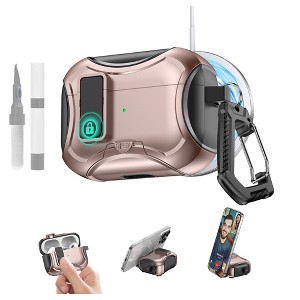 HTUTWOO for AirPods Pro 3 Case, Shockproof Headphone Protective Cover, MagSafe Magnetic Design with Drop-Proof Lock and Cleaning Kit - 1 of 4