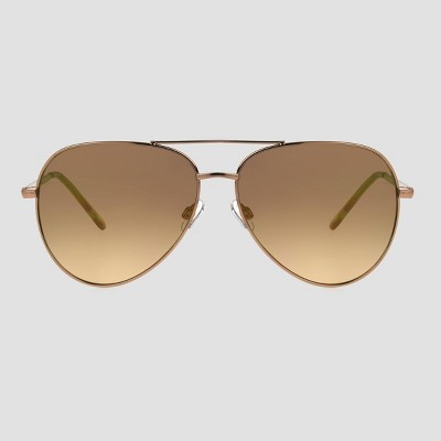 Women's Aviator Sunglasses - A New Day™ Rose Gold