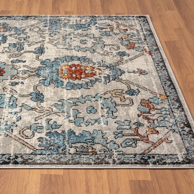 Luxe Weavers Oriental Floral Distressed Area Rug, 4 of 15