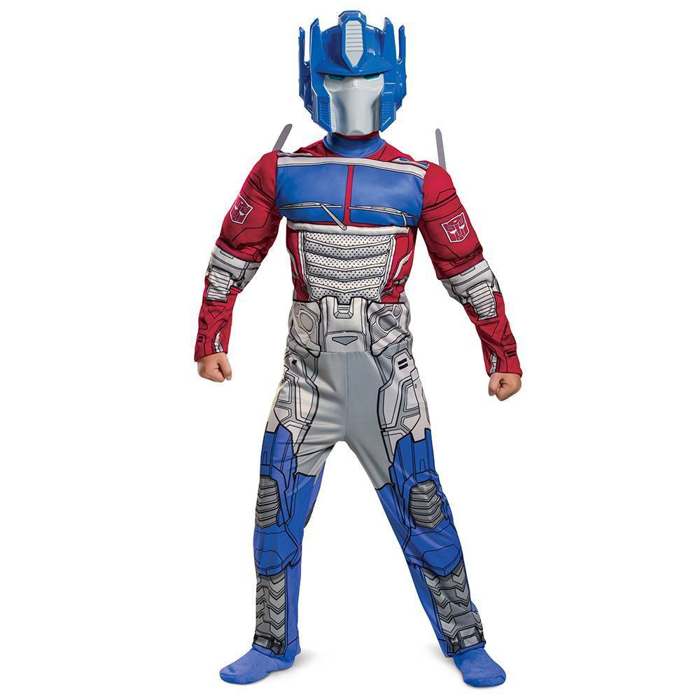 Halloween Kids' Transformers Optimus Prime Halloween Costume Muscle Jumpsuit S (4-6)