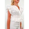 Women's Flutter Sleeve Peplum Top - Strut & Bolt - 4 of 4