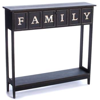 The Lakeside Collection Console Sentiment Accent Table with Family Accent