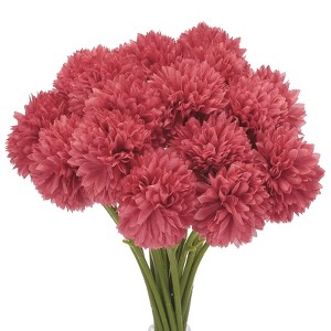 Unique Bargains Silk Chrysanthemum Faux Artificial Flower for DIY Craft Wedding Decoration 10 Pcs - 1 of 3
