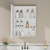 Elise Recessed or Surface-Mount Bathroom Medicine Cabinet with Mirror, Adjustable Tempered Glass Shelves & Reversible Door - 3 of 4