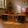 Whisen Furniture-Style TV Stand & Hidden Cat Litter Box & Cat Bed, House with Removable Sliding Door - 3 of 4