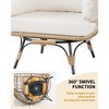 360° Swivel Egg Chair Outdoor, Oversized Wicker Egg Chairs with 4 Cushions  Rattan Egg-Shaped Lounge Chair w/Steel Frame - 4 of 4