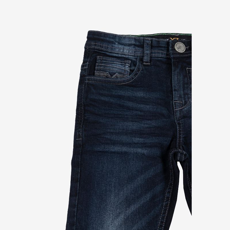 X RAY Little Boy's Dark Blue Washed Jeans, 3 of 5