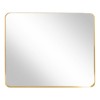 FURNIinspire Metal Frame Rectangle Mirror Crystal Clear Reflections Bathroom Vanity Bedroom Wall Decor, Gold, 36"*30"*1.2" - 2 of 4