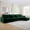 Oversized 157.5" Corduroy Cloud Modular L-Shaped Sectional Sofa with Big Deep Seat and Storage Ottoman, 5-Piece Free combination Sofa - 2 of 4