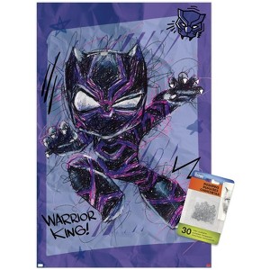 Trends International Marvel Black Panther - Scribble Unframed Wall Poster Prints - 1 of 4