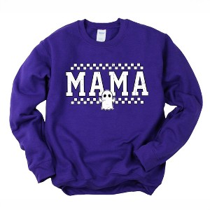 Simply Sage Market Women's Graphic Sweatshirt Mama Ghost Checkered - 1 of 4