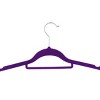 J&V TEXTILES 120pk Premium Velvet Non-Slip Hanger with 360 Degree Rotatable Hook Purple - 4 of 4