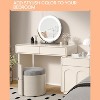 ighted Makeup Mirror - 19 Inch Vanity Mirror with Lights, Round Light Up Mirror with 3 Colors 360° Rotation Touch - 3 of 4