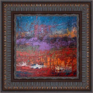 PosterPalooza | Square 3.5" Wide Ornate Brown Frame - UV Acrylic, Foam Board Backing, Hanging Hardware - 1 of 4