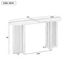 48'' Rustic Rattan Console Table with Oval Top,Narrow Farmhouse Entryway Table for Hallway or Living Room-Baofuwish - 4 of 4
