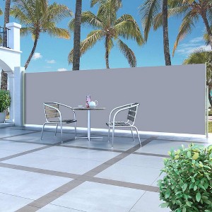 vidaXL Retractable Side Awning 63"x196.9"Gray - 1 of 4