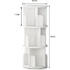 COUCHETA 38 Inch White 3-Tier Rotating Bookshelf for Corner, 360° Spinning Book Organizer(white) - 3 of 4