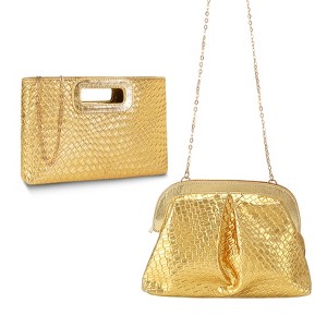 2PCS Purses for Women, Woven Texture Design PU Leather Women's Handbags with Chain, Modern Black Evening Bag for Wedding, Party - 1 of 4