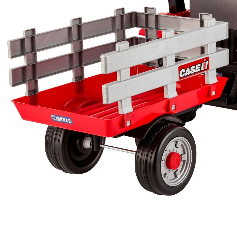 Peg Perego Case IH Tractor and Trailer - Red, 4 of 5