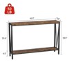 43'' Narrow Console Table with V Design, 2-Tier Entryway Table with Storage Shelf for Living Room - 3 of 4