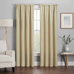 54"x42" Kendall Thermaback Blackout Curtain Panel Tan - Eclipse