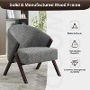 Velvet Accent Chair Mid Century Modern, Comfy Reading Chair with Wood Frame - Plush Upholstered Lounge Chair for Living Room, Bedroom - 4 of 4