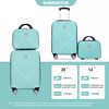 Gulches 2Piece Luggage Sets ABS Lightweight Suitcase , Spinner Wheels, (20/14) LIGHT BLUE - 4 of 4