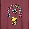 Women's - Peanuts - Woodstock Flower Lightweight French Terry Wide Neck Long Sleeve Shirt - 2 of 4