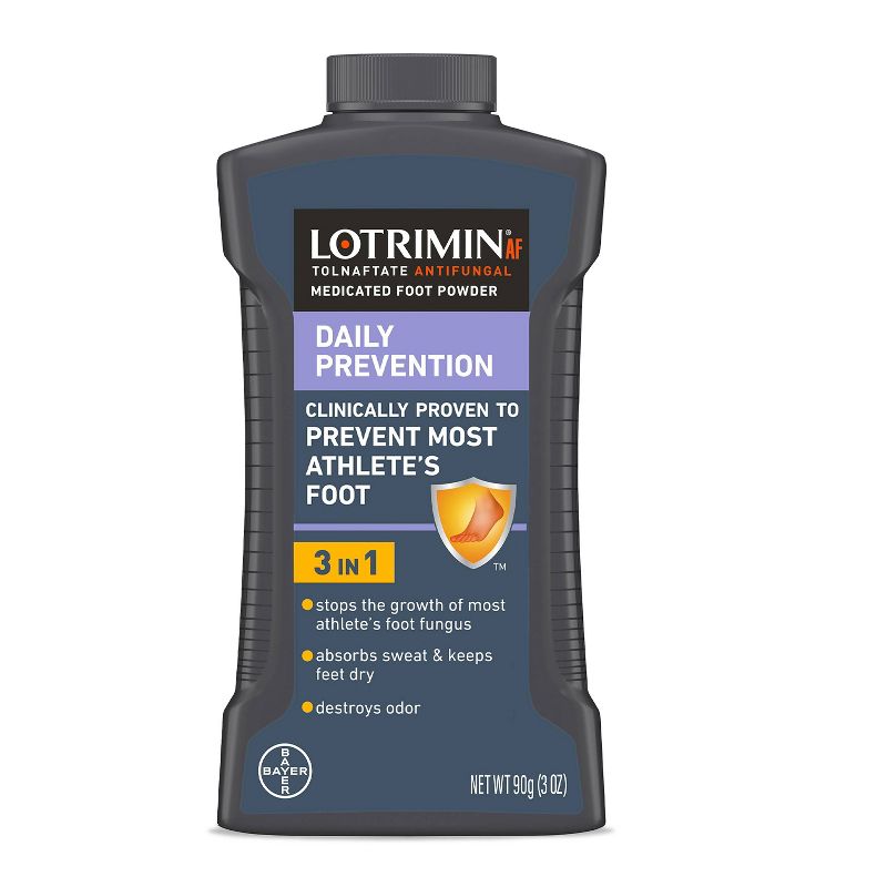 Lotrimin Antifungal Powder Athlete&#39;s Foot Daily Prevention - 3oz, 1 of 8