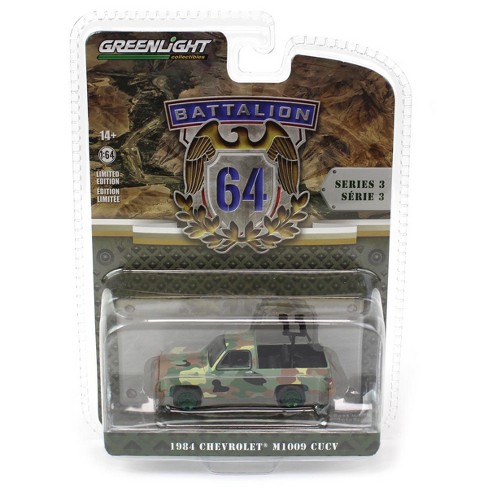 1/64 1984 Chevrolet M1009 Cucv Camo W/ Guns Battalion 64 Green Chase ...