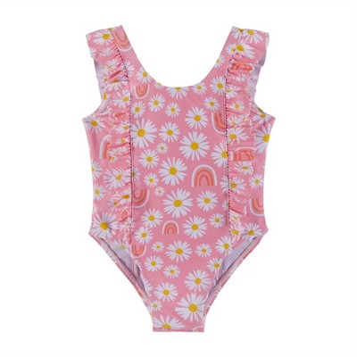 Andy & Evan Toddler Ruffled One-piece Swimsuit Pink, Size 12-18 Months. :  Target