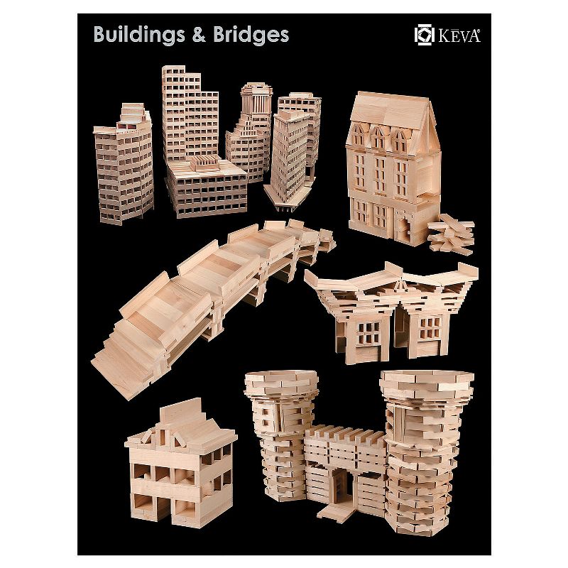MindWare Keva Maple 1000 Planks In Wood Roller Bin - Building Toys, 2 of 5