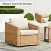 Spruce & Spring Outdoor Wicker Patio Furniture Swivel Chair - 2 of 4