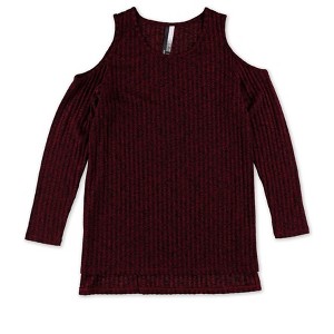 Kensie Womens Textured Cold Shoulder Pullover Blouse - 1 of 1