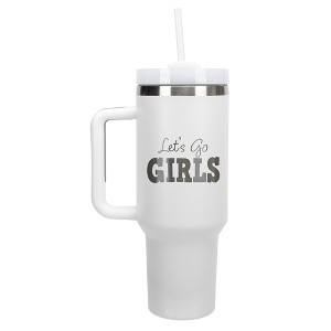 100 North Let's Go Girls Shania Country Song Lyrics Wrap-Around 40 Oz. Stainless Steel Water Bottle Coffee Mug, Spill & Leak Resistant, Travel Tumbler - 1 of 4